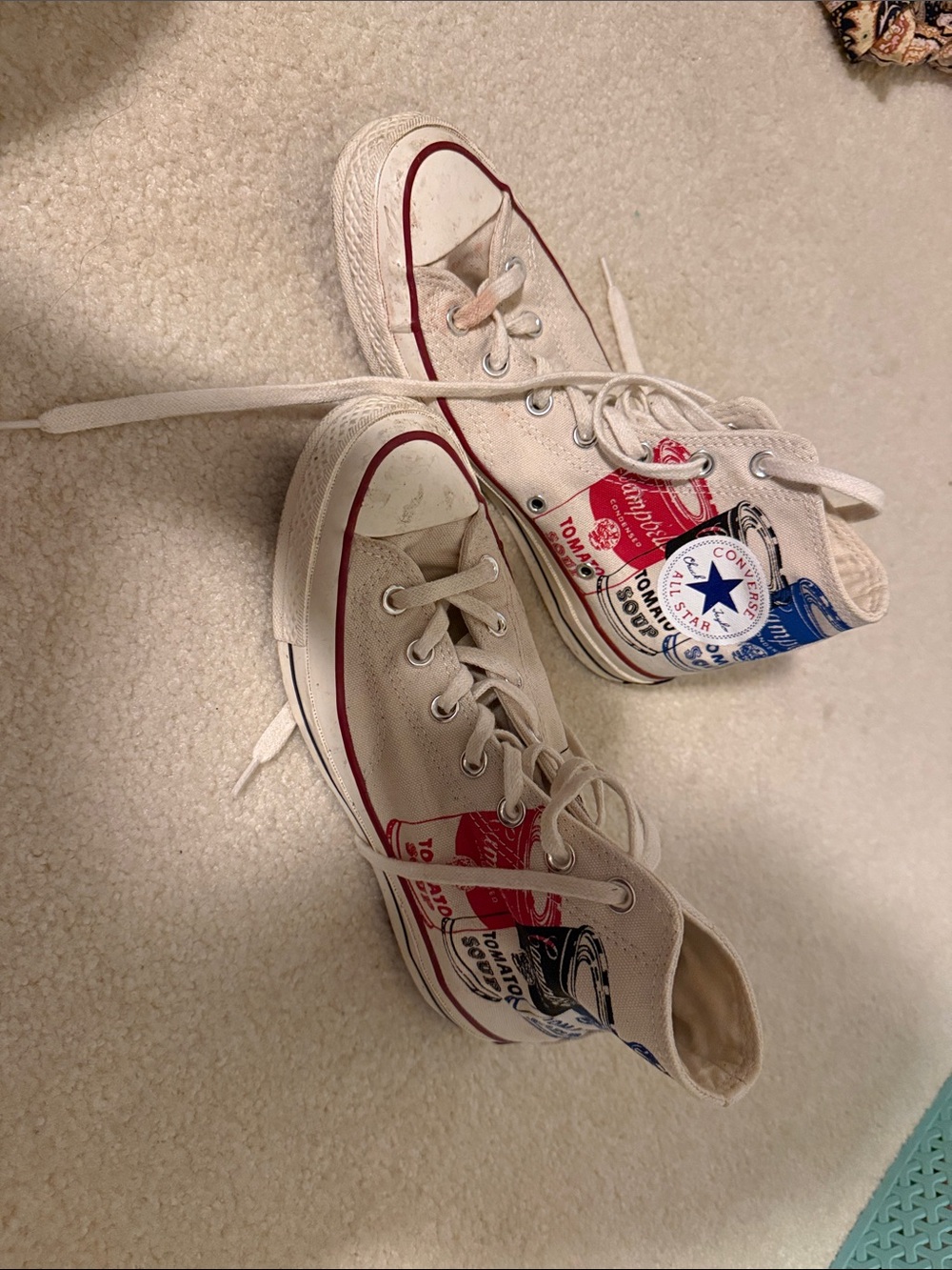 Unisex Andy Warhol Converse/ Campbell’s Soup mens 6 womens 8